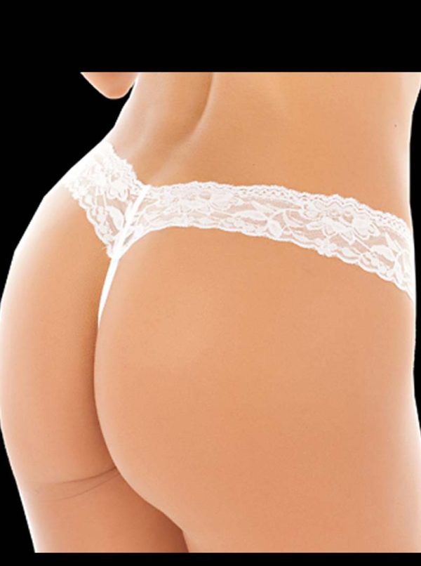 White Lace I Do Crotchless G-String - Image 2