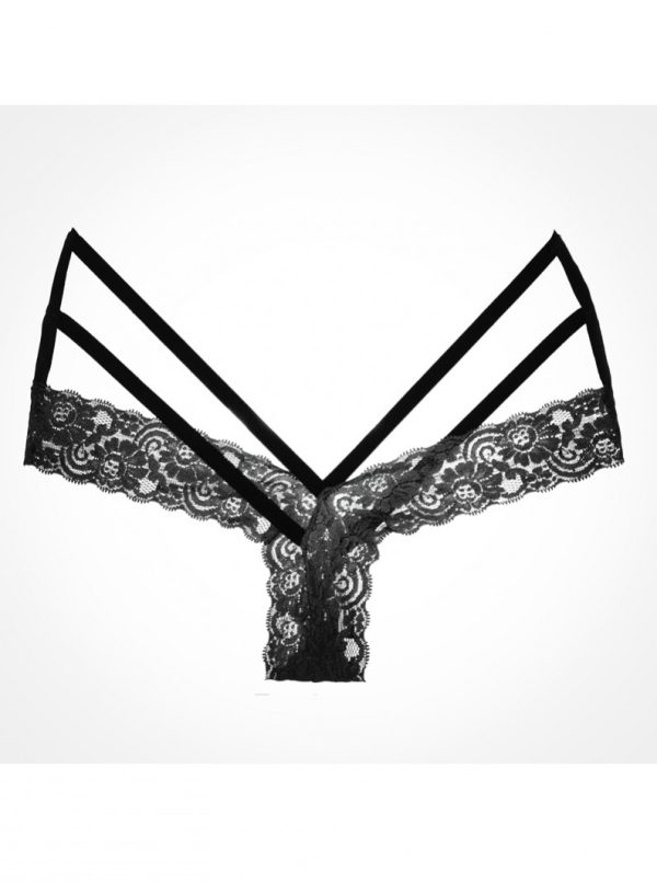 Black Lace Tangled Esctasy Panty - Image 2