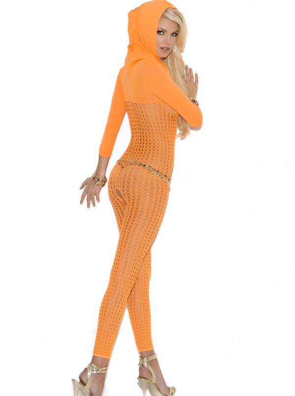 Neon Hooded Crotchless Bodystocking - Image 2