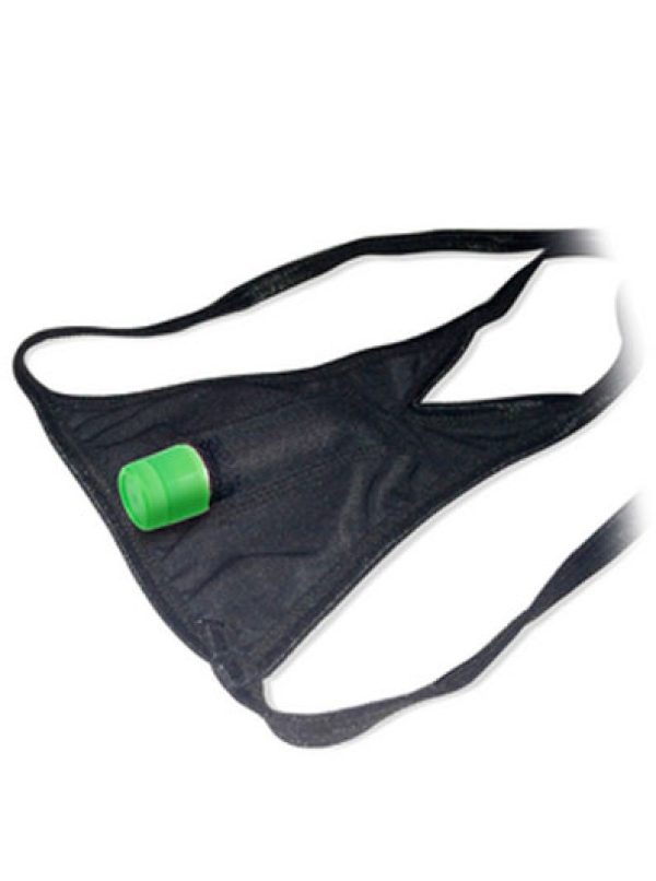 "Bitch" Glow in the Dark Vibrating Stars Crotchless Panty Set - Image 2