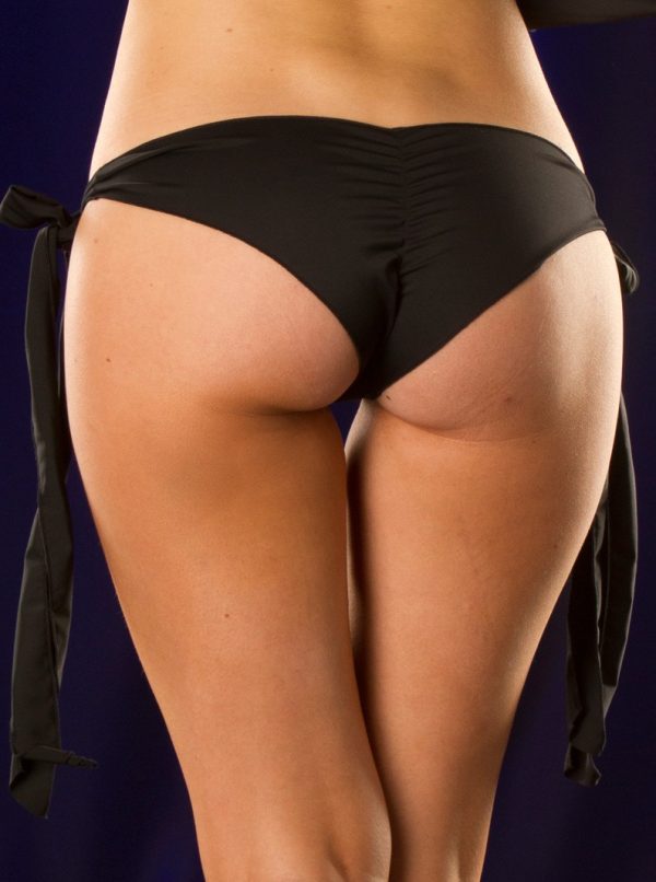 Matte Long Tie-Side Brazilian Bikini Bottom - Image 2