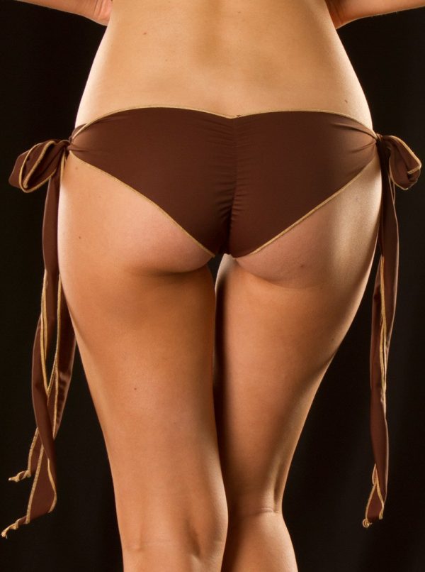 Matte Long Tie-Side Brazilian Bikini Bottom - Image 2