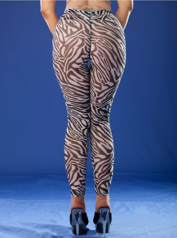 Sheer Mesh High-Waisted Leggings - Image 3