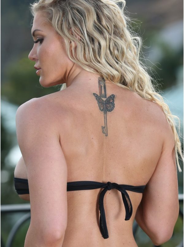 Black Mesh Micro Bandeau Bikini Top - Image 2